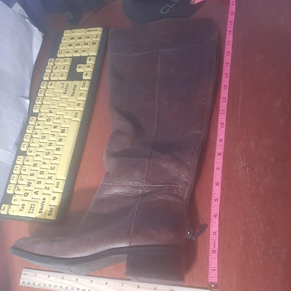 Franco Sarto Daya Over Knee Boot Wide Calf Brown Size 9 PreLoved Good Condition - Picture 4 of 7